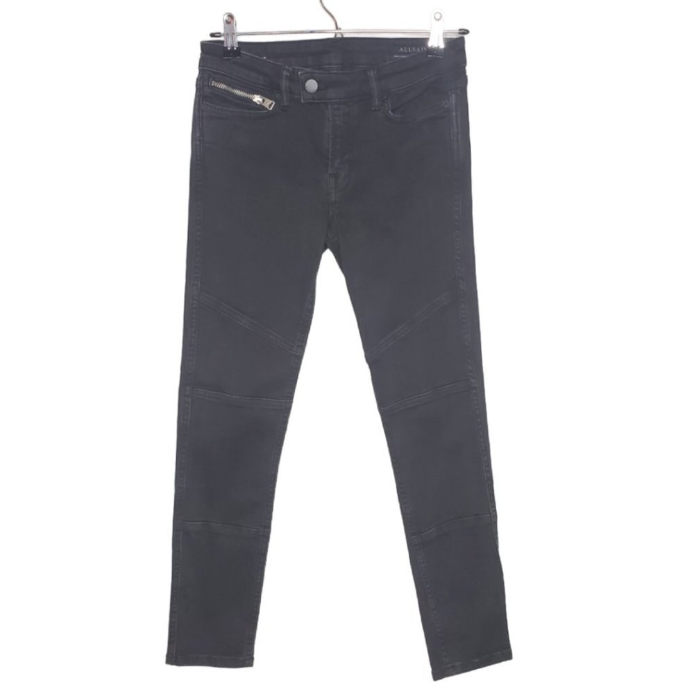 All Saints Biker Moto Ankles Cropped Skinny Jeans Size 27 (1193)